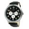 Timex TW00NTD56E Discoverer Black Leather Analog Quartz Watch For Men 43mm.