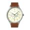 Timex TW00NTD58E Discoverer Brown Leather Analog Quartz Watch For Men 43mm.