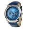 Timex TW00NTD70E Alexander Blue Leather Analog Quartz Watch For Men 40mm.