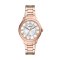 Fossil นาฬิกา Gilmore Three-Hand Date Rose Gold-Tone Stainless Steel Watch ES5394 นาฬิกาข้อมือผู้หญิง