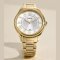 Fossil นาฬิกา Gilmore Three-Hand Date  Gold-Tone Stainless Steel Watch ES5395 นาฬิกาข้อมือผู้หญิง