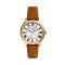 Fossil นาฬิกา Gilmore Three-Hand Date Medium Brown Leather Watch ES5397 นาฬิกาข้อมือผู้หญิง