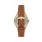 Fossil นาฬิกา Gilmore Three-Hand Date Medium Brown Leather Watch ES5397 นาฬิกาข้อมือผู้หญิง