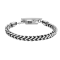 DIESEL JEWELRY BRACELET DX1540040 BRDLOGOBLKCORDSS SILVER สร้อยข้อมือ