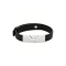 Emporio Armani Stainless Steel and Black Leather Strap ID Bracelet  EGS3075040