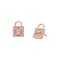 Michael Kors 14K Rose Gold-Plated Sterling Silver Pavé Lock Stud Earrings MKC1628AN791