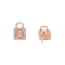 Michael Kors 14K Rose Gold-Plated Sterling Silver Pavé Lock Stud Earrings MKC1628AN791