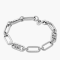 Michael Kors Platinum-Plated Empire Link Chain Bracelet  MKJ828500040