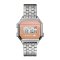 Lacoste Berlin นาฬิกาข้อมือสำหรับผู้ชายและผู้หญิง สีเงินหน้าปัดชมพู