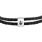 Maserati Jewellery JM226AVE44  LEATHER BR SS DG BLACK BRACELET BASE สร้อยข้อมือ