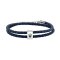 Maserati Jewellery JM226AVE46  LEATHER BR SS BLACK BRACELET BASE สร้อยข้อมือ