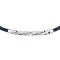 Maserati Jewellery JM226AVE46  LEATHER BR SS BLACK BRACELET BASE สร้อยข้อมือ