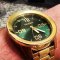 Nixon Corporal SS Gold / Green Sunray นาฬิกาข้อมือผู้ชายสีทอง/เขียว