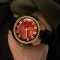 TIMEX TW2V25400 Q 1972 Reissue นาฬิกาข้อมือผู้ชาย สายหนัง สีดำ/แดง หน้าปัด 39 มม.