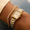 Timex TW2Y01300  W DRESS GOLD SILVER นาฬิกา นาฬิกาข้อมือ นาฬิกาข้อมือผู้หญิง
