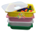 ถาดอุปกรณ์ทรงเตี้ยอเนกประสงค์ พร้อมฝาปิด 42x30x10 ซม. จำนวน 4 ชุด คละสี