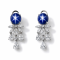 Blue star sapphire earrings