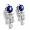 Blue star sapphire earrings