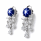 Blue star sapphire earrings