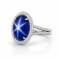 Elegant Blue star sapphire ring