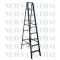 Newcon Black color Standard A-Shaped Aluminium Folding Ladder 9 Feet