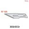 ใบมีดเซฟตี้ NO 10A SCALPEL BLADE B302 001 S05 (100 ใบ/เเพ็ค)