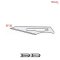 ใบมีดเซฟตี้ NO26 SCALPEL BLADES B312 001 S05 (100 ใบ/เเพ็ค)