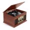 Victrola The Quincy 6 in 1 Bluetooth Turntable Mahogany เครื่องเล่นแผ่นเสียง