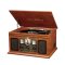 Victrola The Quincy 6 in 1 Bluetooth Turntable Mahogany เครื่องเล่นแผ่นเสียง