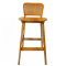 Square-shaped high-legged rattan backrest chair.