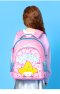 กระเป๋านักเรียน รุ่น Polyester "แฟนตาซี สตาร์" สีชมพู 13" (L)