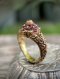 Budding Lotus Petal Ring adorned with Emerald and Ruby(copy)