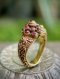 Budding Lotus Petal Ring adorned with Emerald and Ruby(copy)