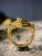 Diamond-Shaped Ruby  Emerald Ringsize: approx. 60