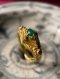 Diamond-Shaped Ruby  Emerald Ringsize: approx. 60