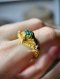Diamond-Shaped Ruby  Emerald Ringsize: approx. 60