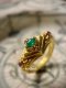 Diamond-Shaped Ruby  Emerald Ringsize: approx. 60