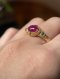 Budding Lotus Petal Ring adorned with Emerald and Ruby(copy)(copy)