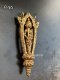 Solid Gold Four-Faced Deity Takrut Pendant, Antique Thai Repousse Jewelry by Thongpakorn