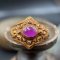 Ayutthaya-era ruby gemstone siege ring Antique gold case