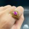 Ayutthaya-era ruby gemstone siege ring Antique gold case