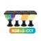 LED Solar Pole Top 3W 3CCT+RGB Remote โคมไฟติดหัวเสาโซล่าเซลล์