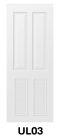 ประตู UPVC ภายนอก บานลูกฟักลายไม้ (บานเกล็ดล่าง) รหัส UL03