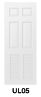 ประตู UPVC ภายนอก บานลูกฟักลายไม้ (บานเกล็ดล่าง) รหัส UL05