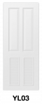 ประตู UPVC ภายใน บานลูกฟักลายไม้ (บานเกล็ดล่าง) รหัส YL03