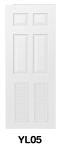 ประตู UPVC ภายใน บานลูกฟักลายไม้ (บานเกล็ดล่าง) รหัส YL05