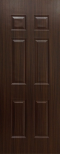 ประตู uPVC รุ่นภายใน EXTERA ลายไม้ สี Brownie Oak ลูกฟัก 6 ช่องตรง