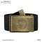 Fjallraven เข็มขัด 1960 Logo และ Canvas Brass Belt