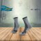 Na Giean ถุงเท้าเดินป่า Enhanced Medium weight Over-the-calf Ski socks