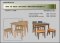 PENA 120 Table + PENA Bench Wood Seat + PENA Stool Wood Seat / 2